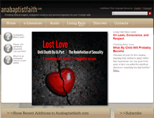 Tablet Screenshot of anabaptistfaith.com